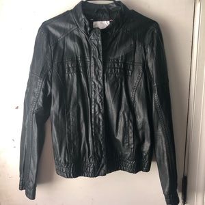 Black leather jacket